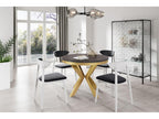 Table À Manger Nidchicshop DT120 120x196x76 Noir 73939NZBD
