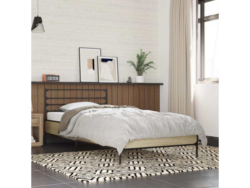 Cadre de lit sans matelas chêne Calmetop 100x200 cm 96543NZCN