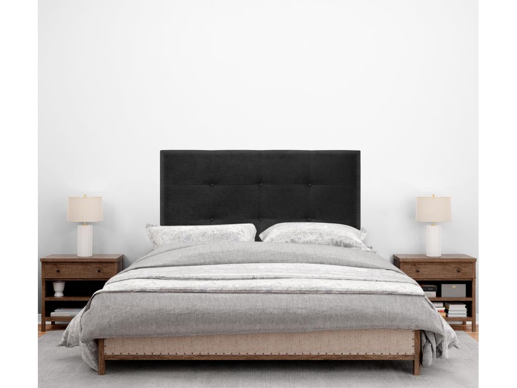 Calmetop Tête de lit en tissu Calmetop 90x60cm Lits 80/90 - Noir 00521FKRA