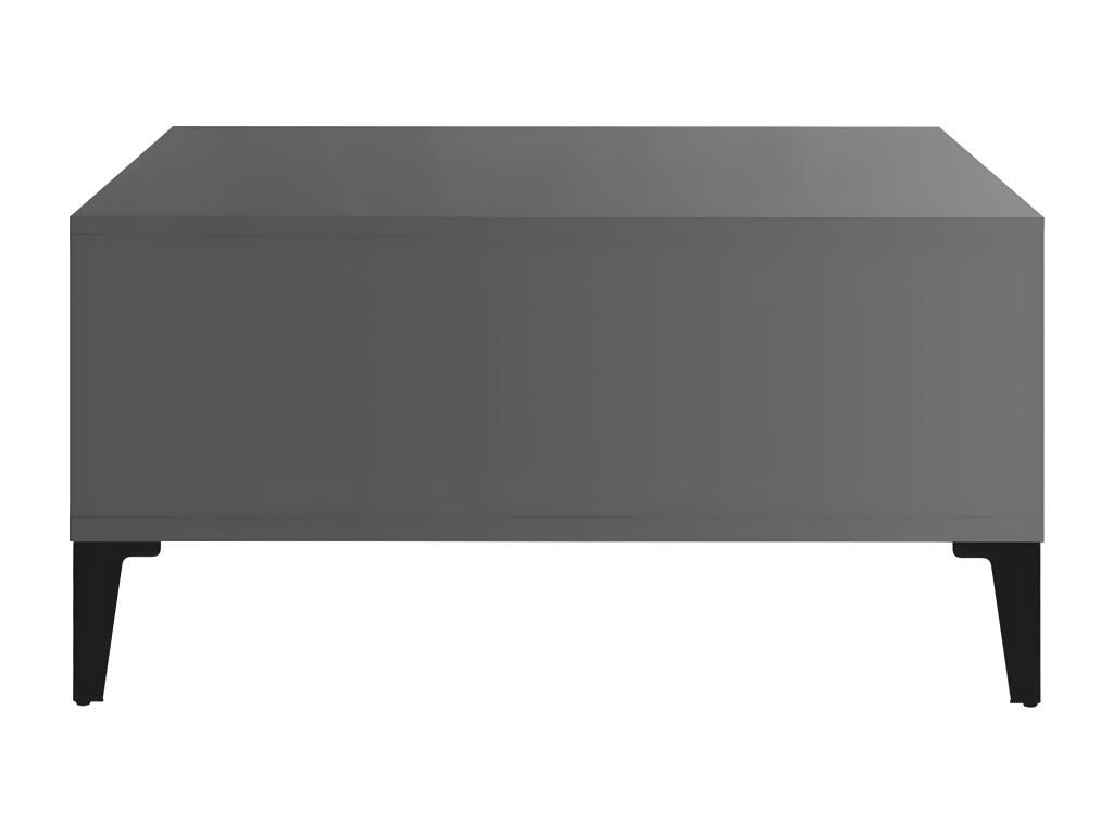 Table basse gris brillant 60x60x30 cm bois d'ingénierie 78185JJOC