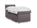 Sommier à Nidchicshop de lit avec matelas Gris 90x200 cm Similicuir 78903WMBE