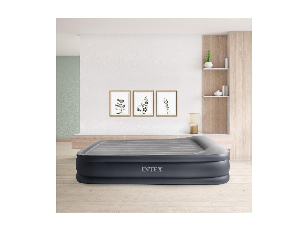 Matelas Gonflable Électrique 2 Places Calmetop Gris 98862MJJX