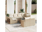 Salon de jardin 11 pièces avec coussins beige résine tressée 67930GVIK