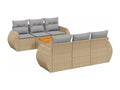 Salon de jardin avec coussins 7 pcs beige résine tressée 98571HZSZ