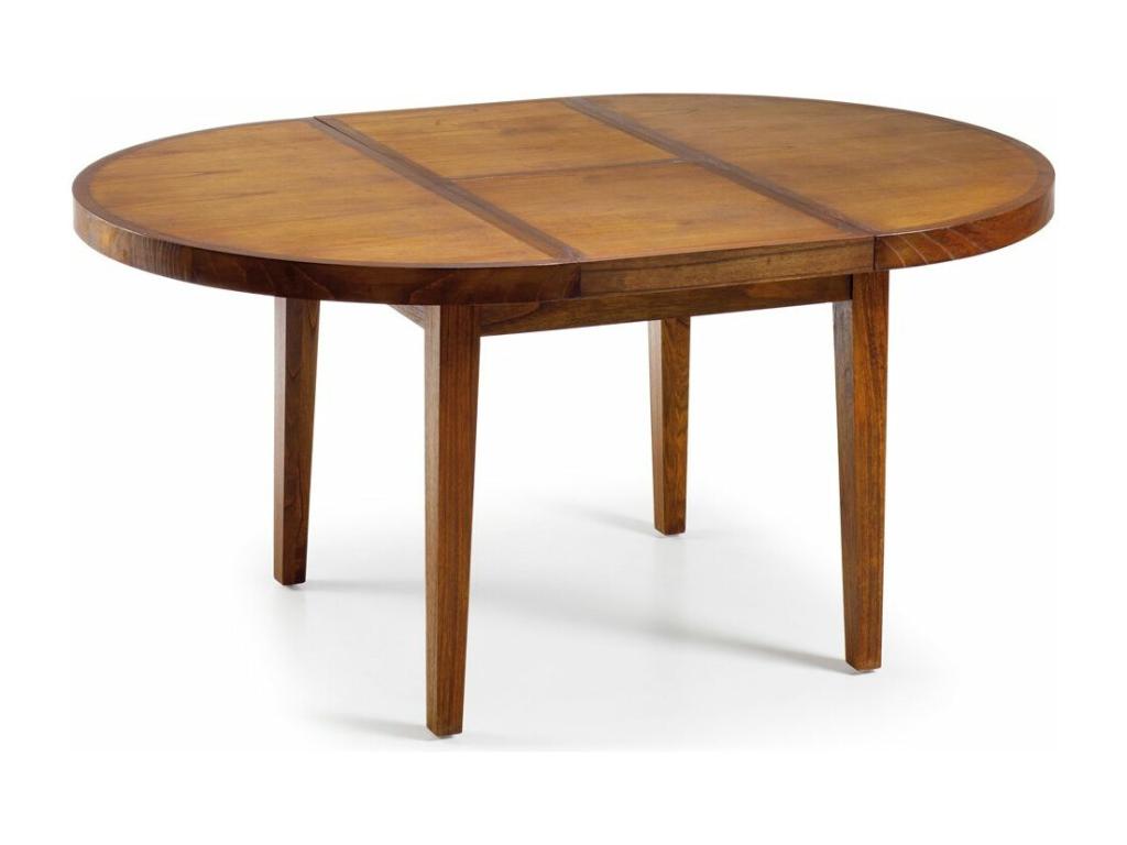 Table de repas ronde extensible en bois massif de Nidchicshop 120-170cm 60989OPSZ
