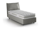 Lit simple Nidchicshop Lit coffre avec revêtement en tissu Made in Italy Ouverture latérale avec matelas 80x190 cm inclus Gris 13757FBON