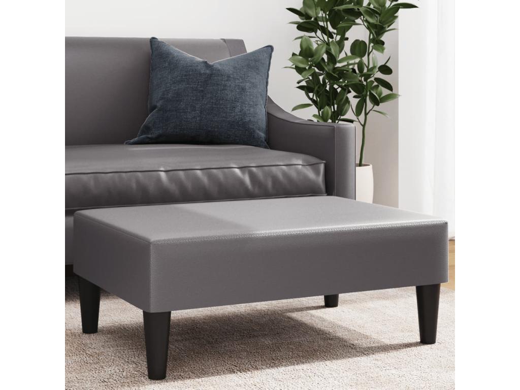 Repose-pied gris 77x55x31 cm similicuir 89623RSBD