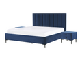 Ensemble de chambre Velours Nidchicshop 160x200 cm Bleu marine 73992BOOG