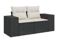 Salon de jardin 6 pcs avec coussins noir résine tressée 78195NITP