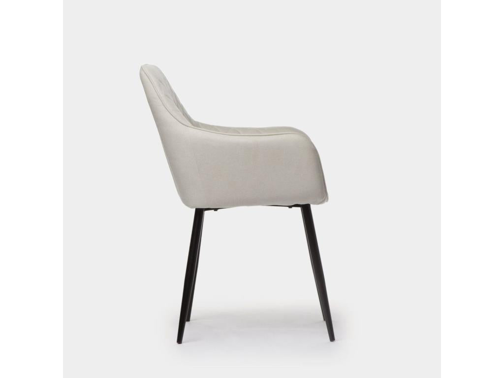 Chaise de salle à manger en tissu beige 58x85 cm-Calmetop 89198TQDE