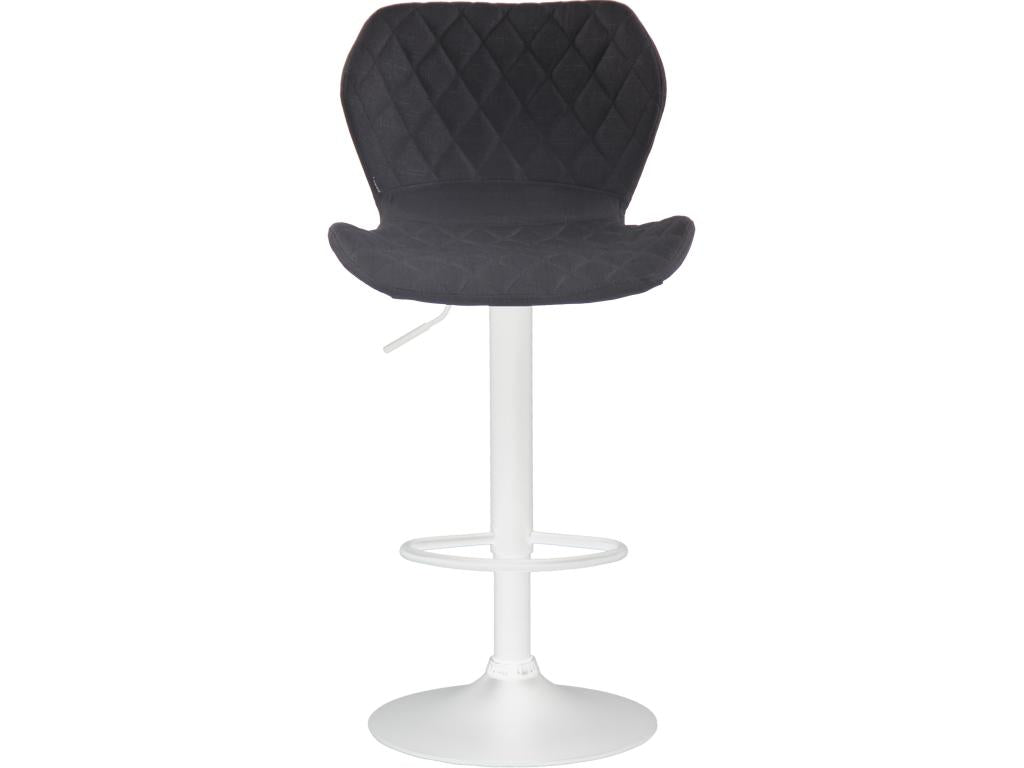 Tabouret de bar - Tissu / Métal - Noir - Calmetop 59912AMOW