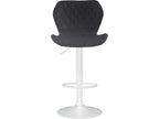 Tabouret de bar - Tissu / Métal - Noir - Calmetop 59912AMOW