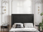 Calmetop - Tête de lit Marie 180x120cm en bouclé noir - 180x8x120cm 60053DECY