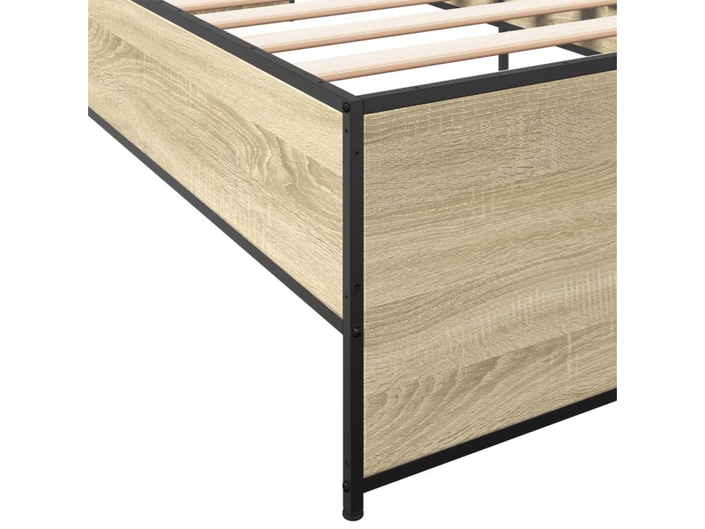 Cadre de lit sans matelas chêne Calmetop 100x200 cm 83628JIKY