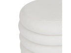 Pouf avec coffre en tissu à bouclesttes Blanc 59x45 cm 47753RFBZ