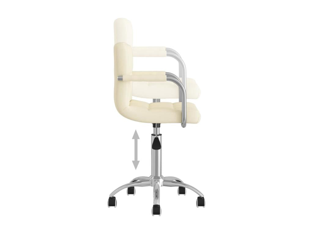 Chaise pivotante de bureau Crème Tissu 42635IPFC