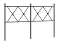 Tête de lit métal noir 137 cm 72546VCZX