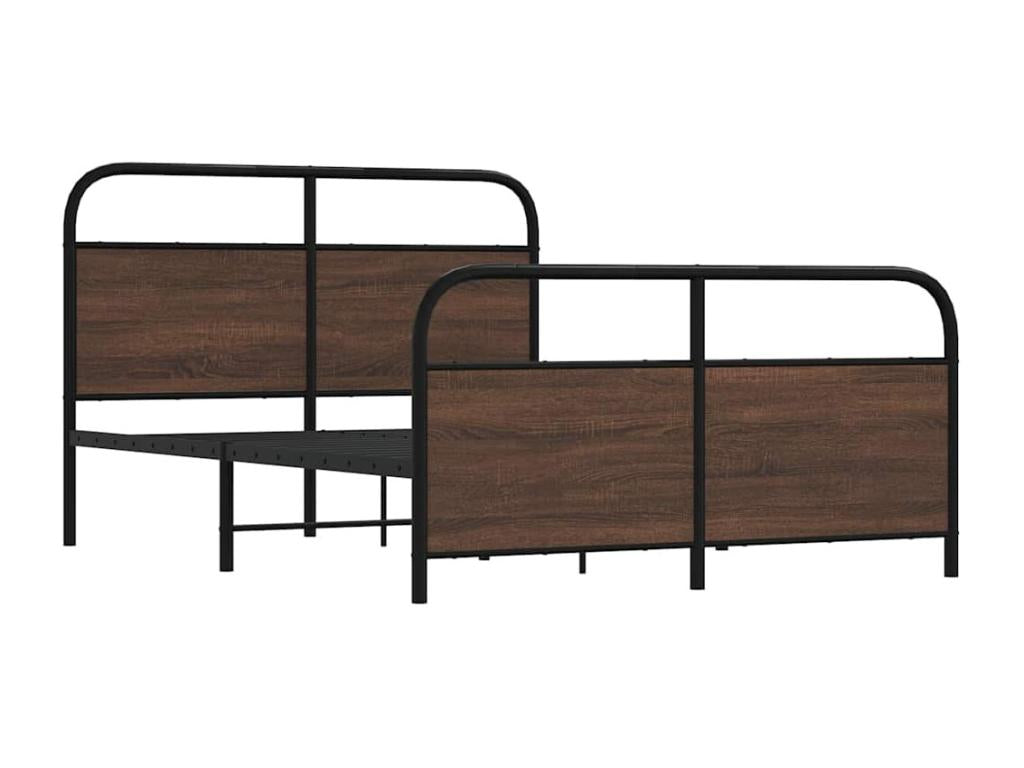 Cadre de lit sans matelas 120x190 cm chêne marron 82867MFWJ
