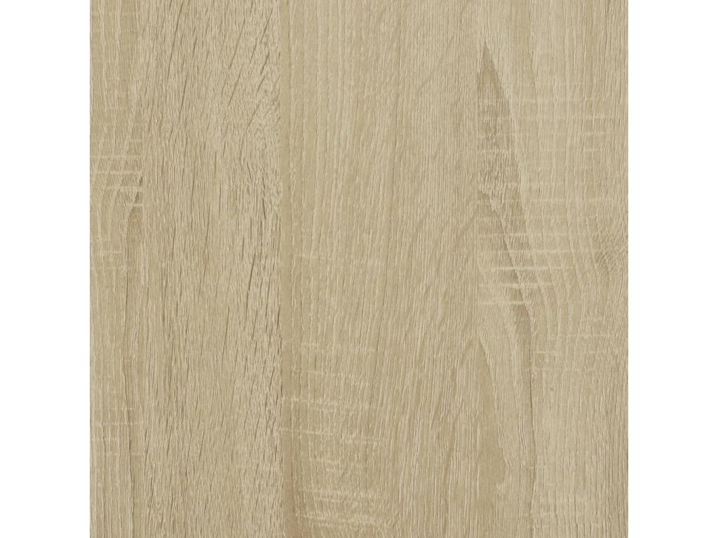Cadre de lit chêne Calmetop 100x200 bois d'ingénierie et métal 18948ZLKG