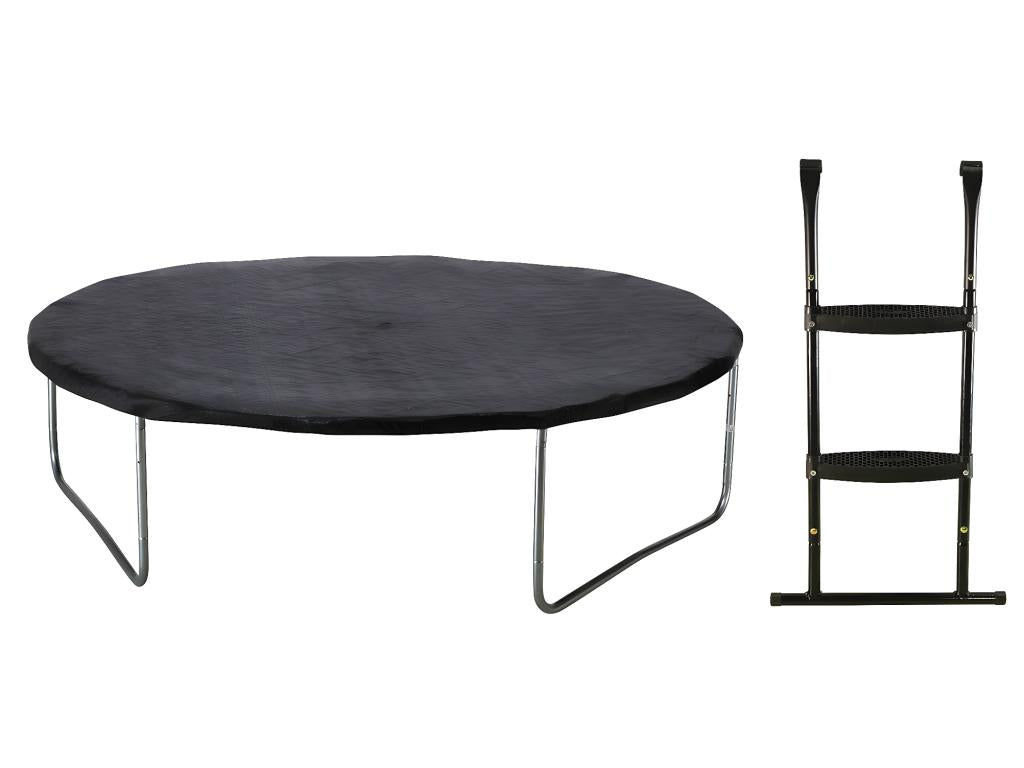 Calmetop - Trampoline de jardin rond 430 cm filet de sécurité échelle bâche de protection - PUNCHI Vert 430 16278CBAG