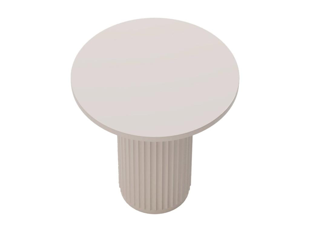 Calmetop - Table d'appoint ronde cannelée 40598WOWG