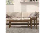 Ensemble de tables basses 2 pcs Marron miel Bois massif de pin 89691GSLN