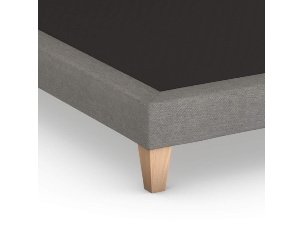 Sommier déco tapissier gris - Calmetop 180x200 87805CVYZ