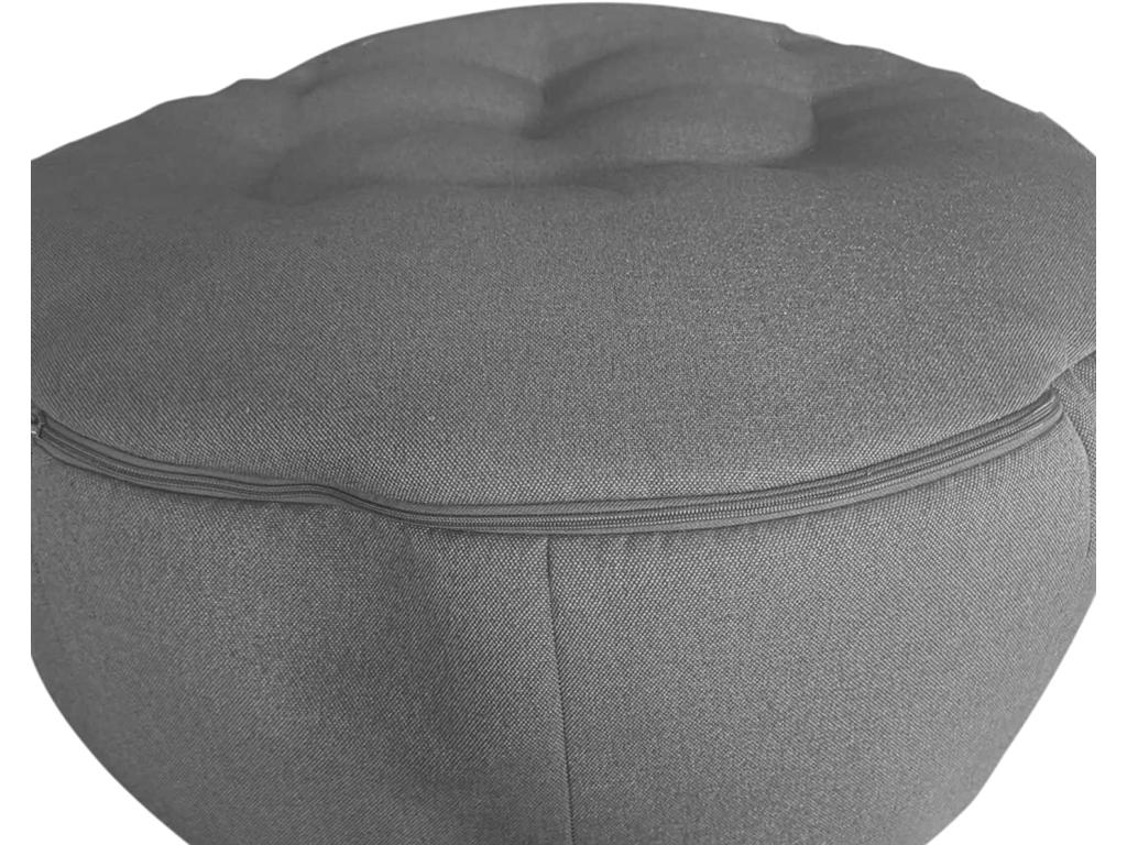 Housse Fauteuil À Remplir Pouf Vide Polyester Gris 70x75x75 52236PDZF