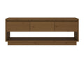 Meuble TV Marron miel 110,5x34x40 cm Bois de pin massif 29849KOHB
