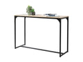 Console d'entrée style industriel collection Calmetop – Structure en métal noir et plateau coloris chêne clair. 25013QNSO