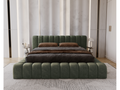 Nidchicshop Lit avec Rangement 140x200cm Como Lit capitonné Lit adulte - Mousse épaisse tissu Velvet Vert Nidchicshop 11 54026VMOG