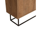 Buffet 2 portes Nidchicshop 90x72cm style industriel Métal Noir et Bois Naturel 33554DCMO