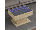 Table basse avec LED chêne Calmetop 70x50x45 cm bois d'ingénierie 87928ZJGW