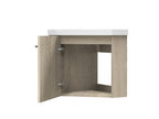 Meuble de rangement de salle de bain Meuble sous vasque d'angle Bois 40 cm Calmetop 93548NWZJ