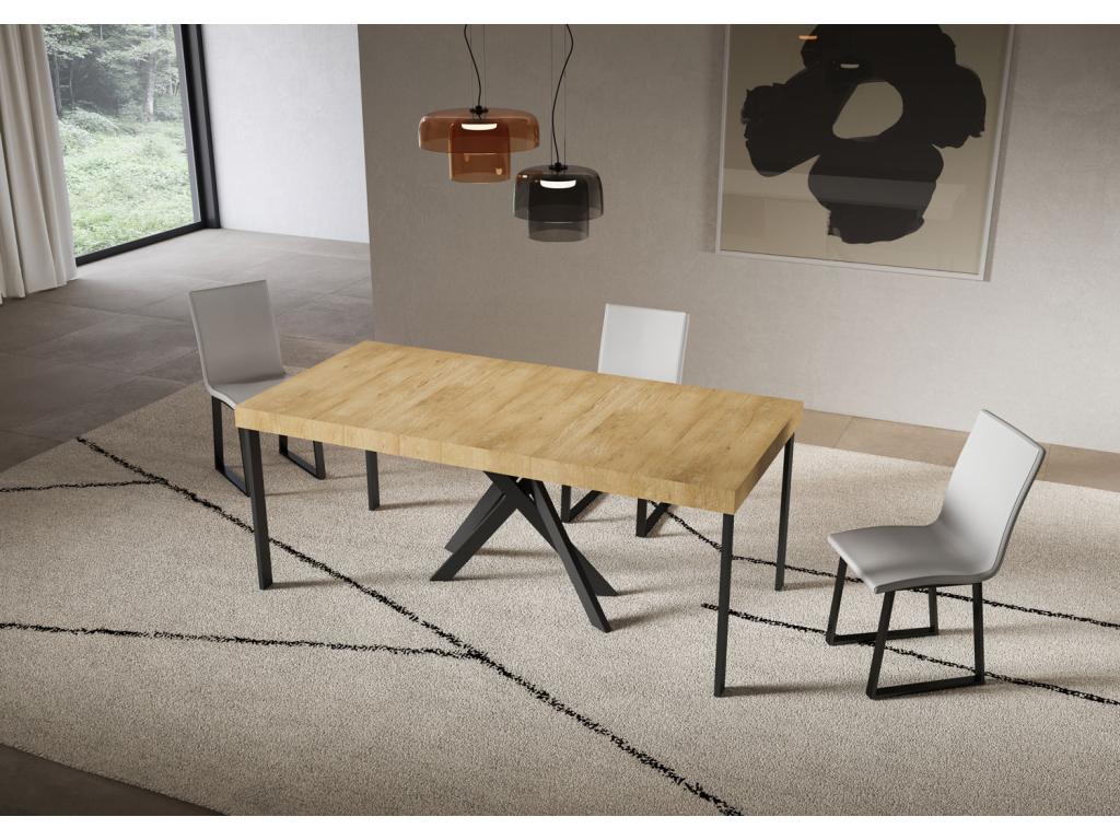 Console extensible 90x40/196 cm Nidchicshop Small chêne nature pieds anthracite 47286ZGRJ