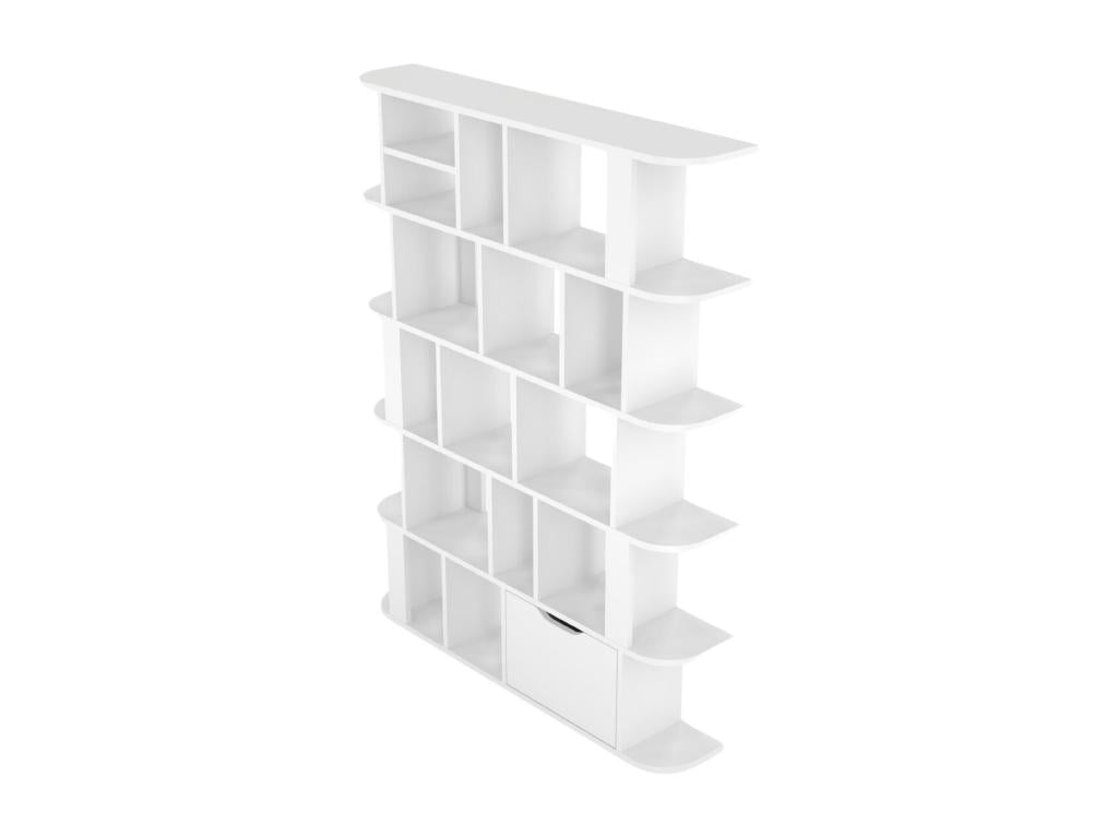 Bibliothèque Etagère blanche moderne Nidchicshop / 125 cm 07037ZOKY