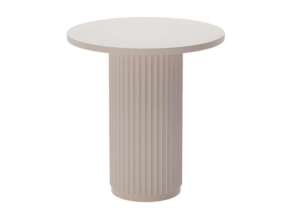 Calmetop - Table d'appoint ronde cannelée 40598WOWG