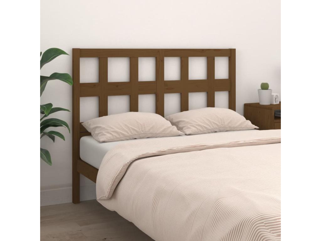 Tête de lit Marron miel 185.5x4x100 cm Bois massif de pin 31982PUAI