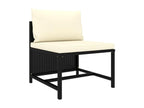 Salon de jardin 10 pcs avec coussins Résine tressée Noir 37 22701YJKT