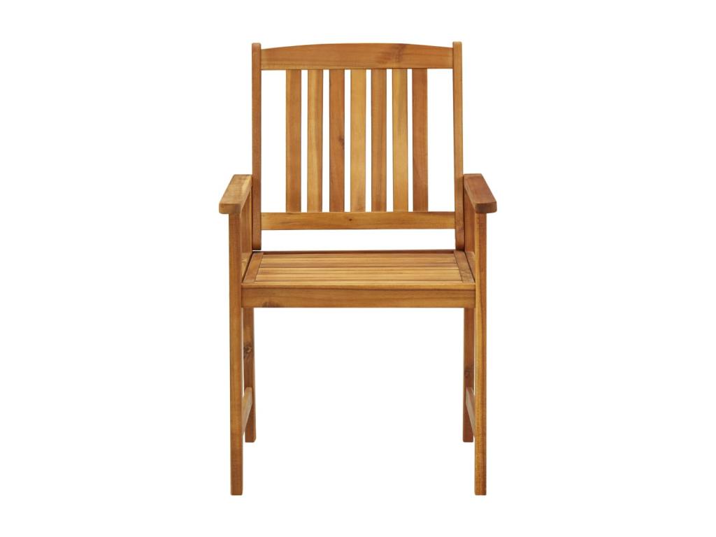 Chaises de jardin avec coussins 4 pièces Bois d'Calmetop massif 56727YOQS