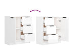 Buffet Blanc brillant 60x30x70 cm Bois d'ingénierie 20272NASV
