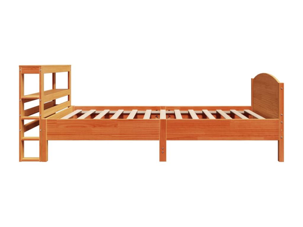Cadre de lit sans matelas cire marron 90x200 cm bois pin massif 83479TBJE