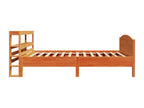 Cadre de lit sans matelas cire marron 90x200 cm bois pin massif 83479TBJE