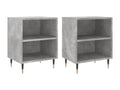 Tables de chevet 2 pièces gris béton 40x30x50 cm bois d'ingénierie 86106BKZI