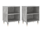 Tables de chevet 2 pièces gris béton 40x30x50 cm bois d'ingénierie 86106BKZI