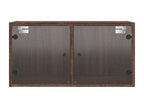 Armoires murales portes vitrées 2 pcs chêne marron 68.5x37x35 73288VGHA