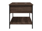 Table basse chêne marron 100x50x50 bois d'ingénierie et métal 31665LKYM