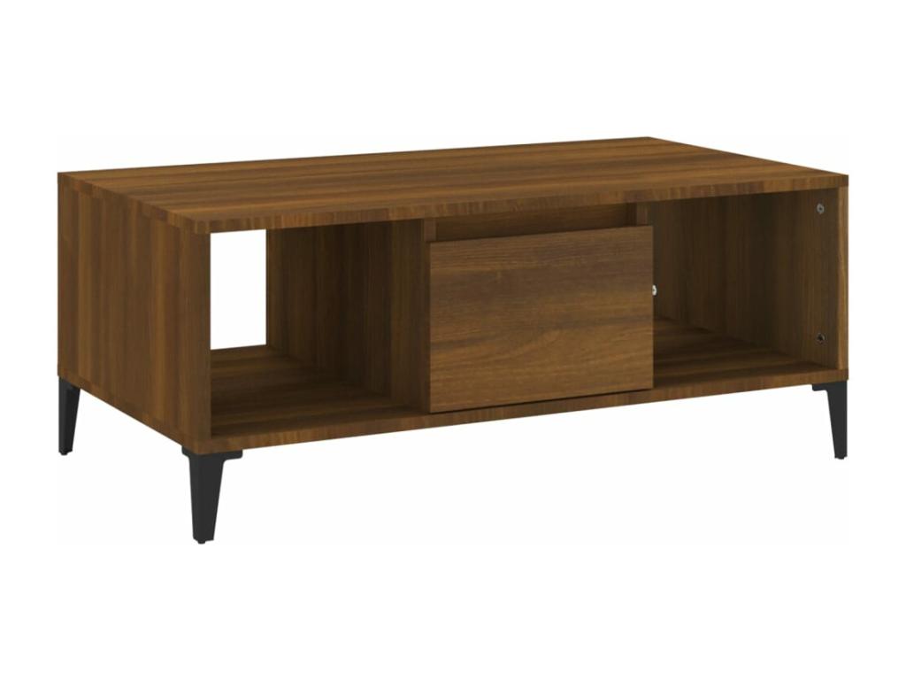 Table basse Chêne marron 90x50x36,5 cm Bois d'ingénierie 35758ZYSJ