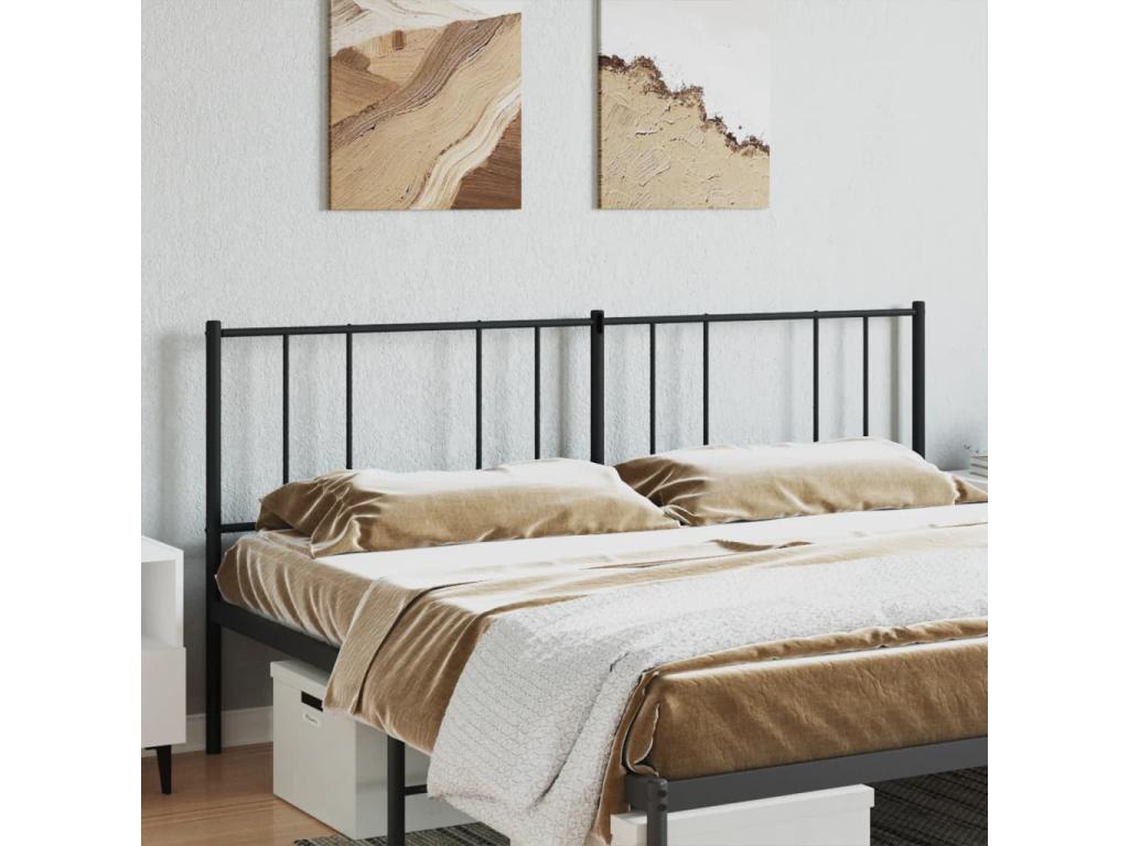 Tête de lit métal noir 193cm 05242TGWJ