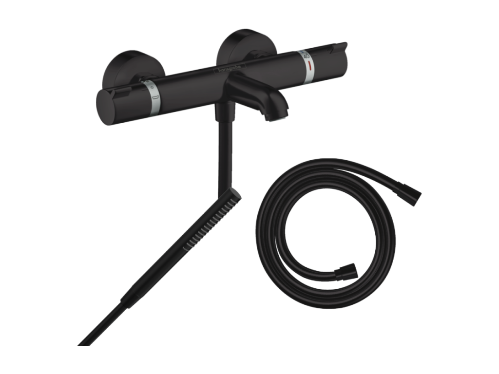 Pack mitigeur bain douche thermostatique Nidchicshop Flexible Nidchicshop Pommeau Nidchicshop noir mat 79675SDNH